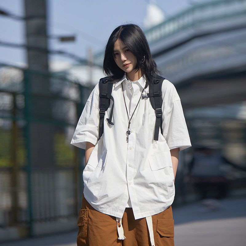 Summer Clothing Essentials Women - Summer Short Sleeve Button Up White