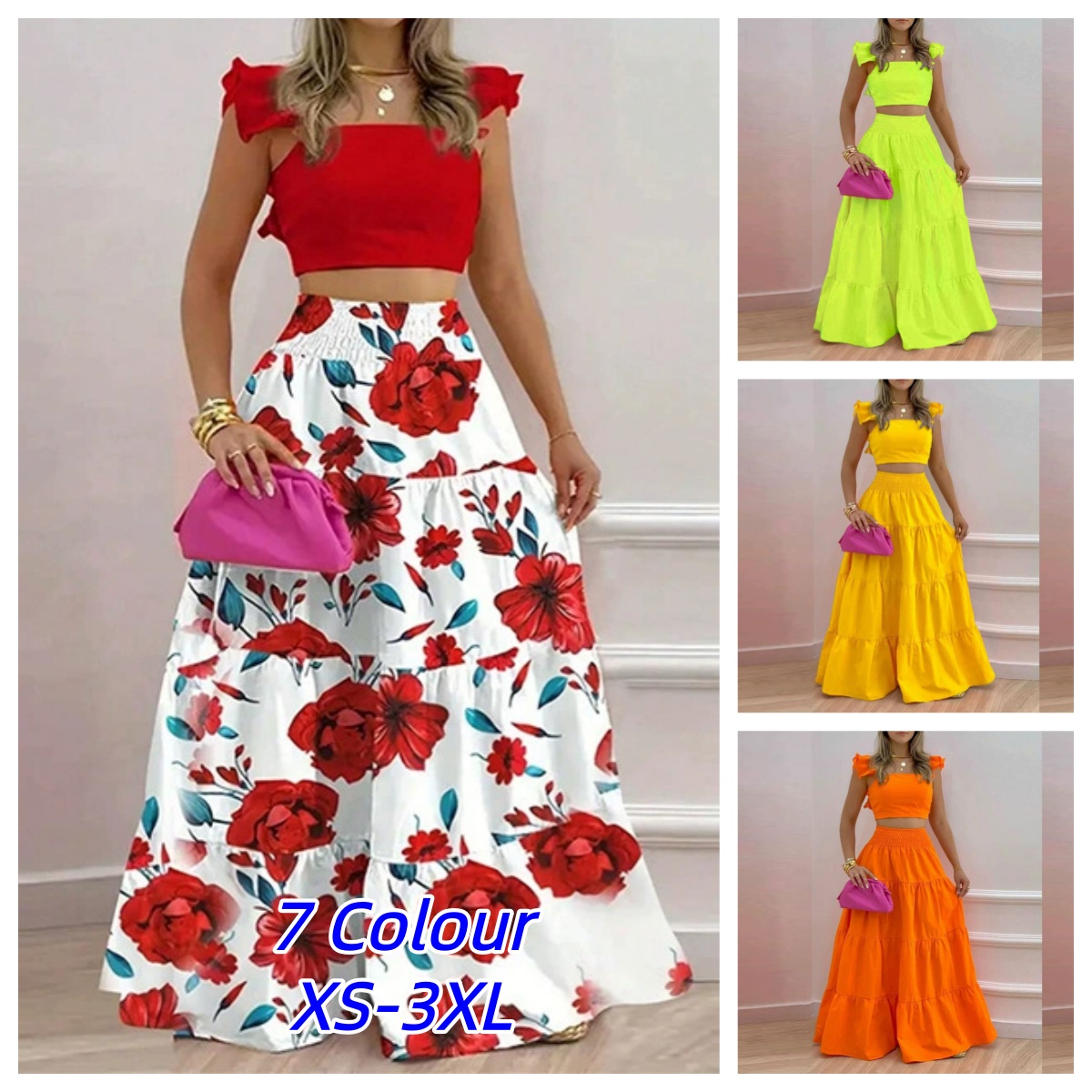 Summer Clothing Y2K - Skirt Y2k Two Piece Set Womans