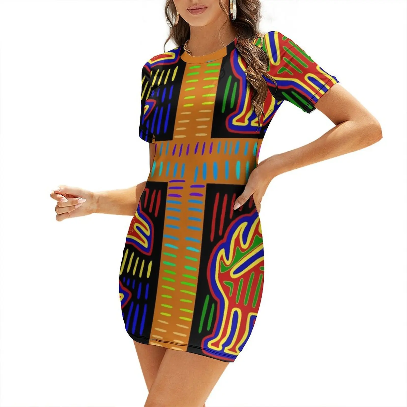 Summer Clothing Trends 2026 - Kuna Indian Caballo Short-Sleeved Dress Dress