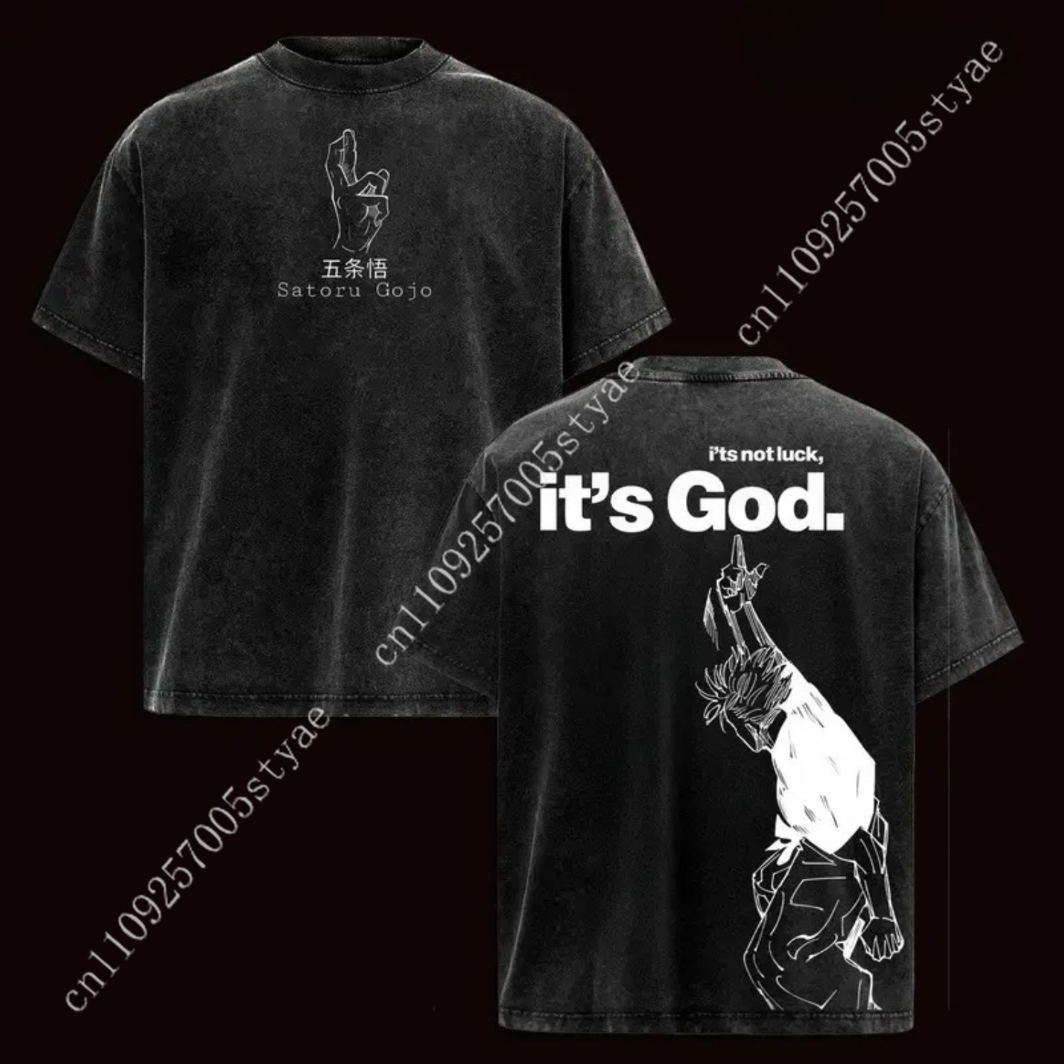 Yours Summer Clothing - Anime Gojo Satoru Graphic Tee Men's