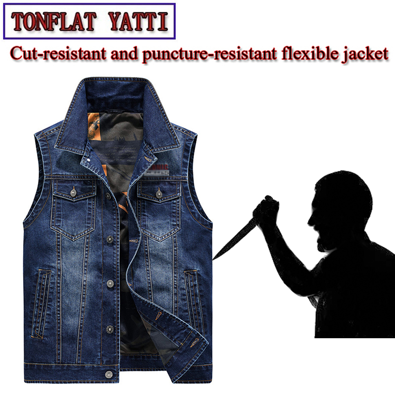 Summer Clothing Hacks - New Summer Men Anti-Cut Denim Vest