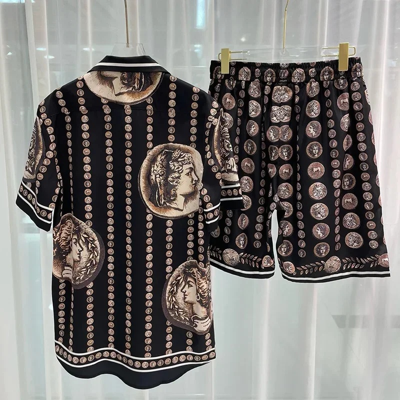 Summer Clothing Sets - Ropa Hombre Royal Luxury Men Shirt