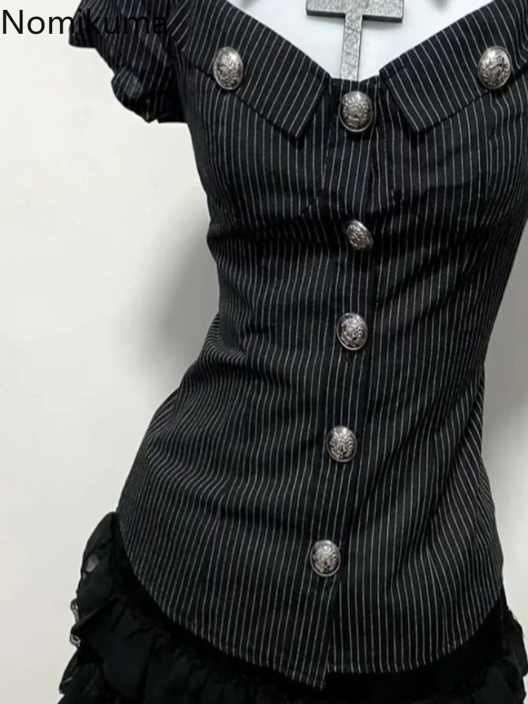 Goth Two Piece Sets Women's Cl - Summer Clothing Y2K review and price
