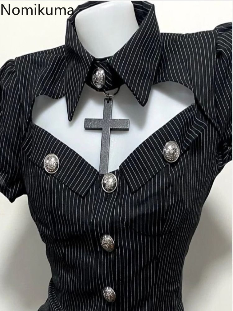 Goth Two Piece Sets Women's Cl - Summer Clothing Y2K review and price