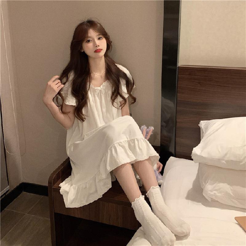 Large Size Women White Nightgo - Summer Nights Clothing review and price