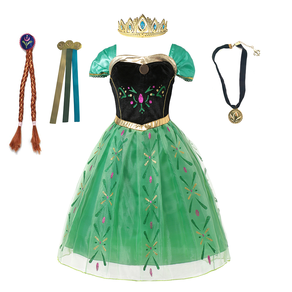 Anna Costume For Kids Girl Fan - Summer Dresses Yours Clothing review and price