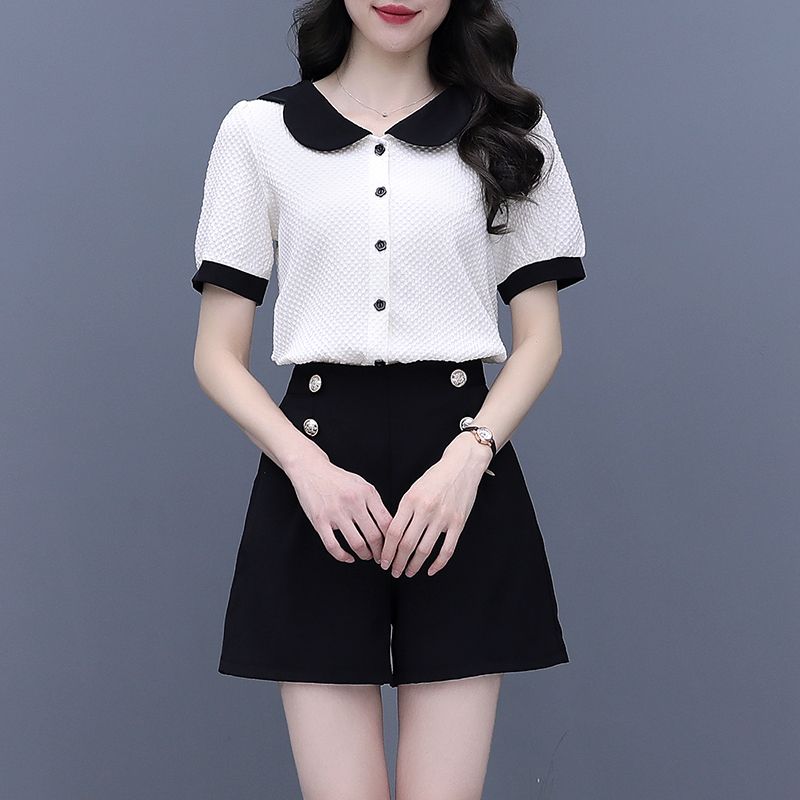Contrast Color Button Short Se - Summer Clothing Trends For Women review and price