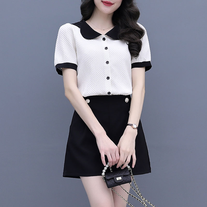 Contrast Color Button Short Se - Summer Clothing Trends For Women review and price