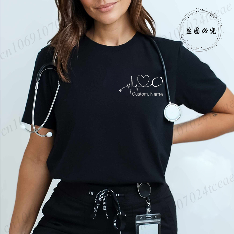 Custom Name Nurse Shirt Stetho - Summer Clothing Name review and price
