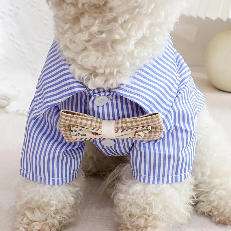 Pet Dog Clothes Bowknot Stripe - Summer Clothing Wholesale review and price