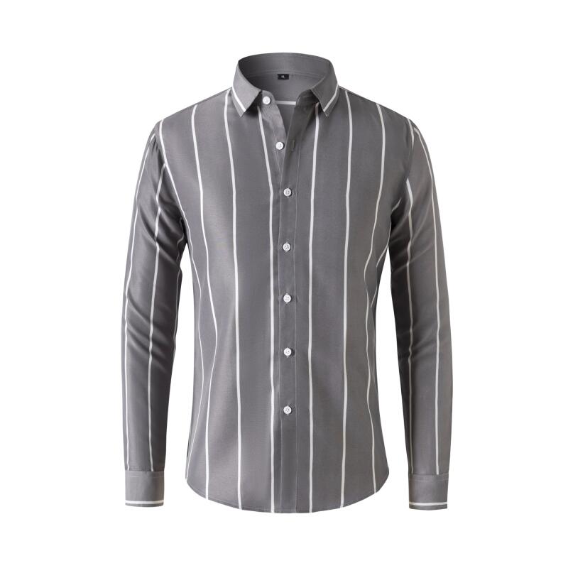 Men's Striped Dress Shirt Long - Summer Clothing Men Fashion review and price