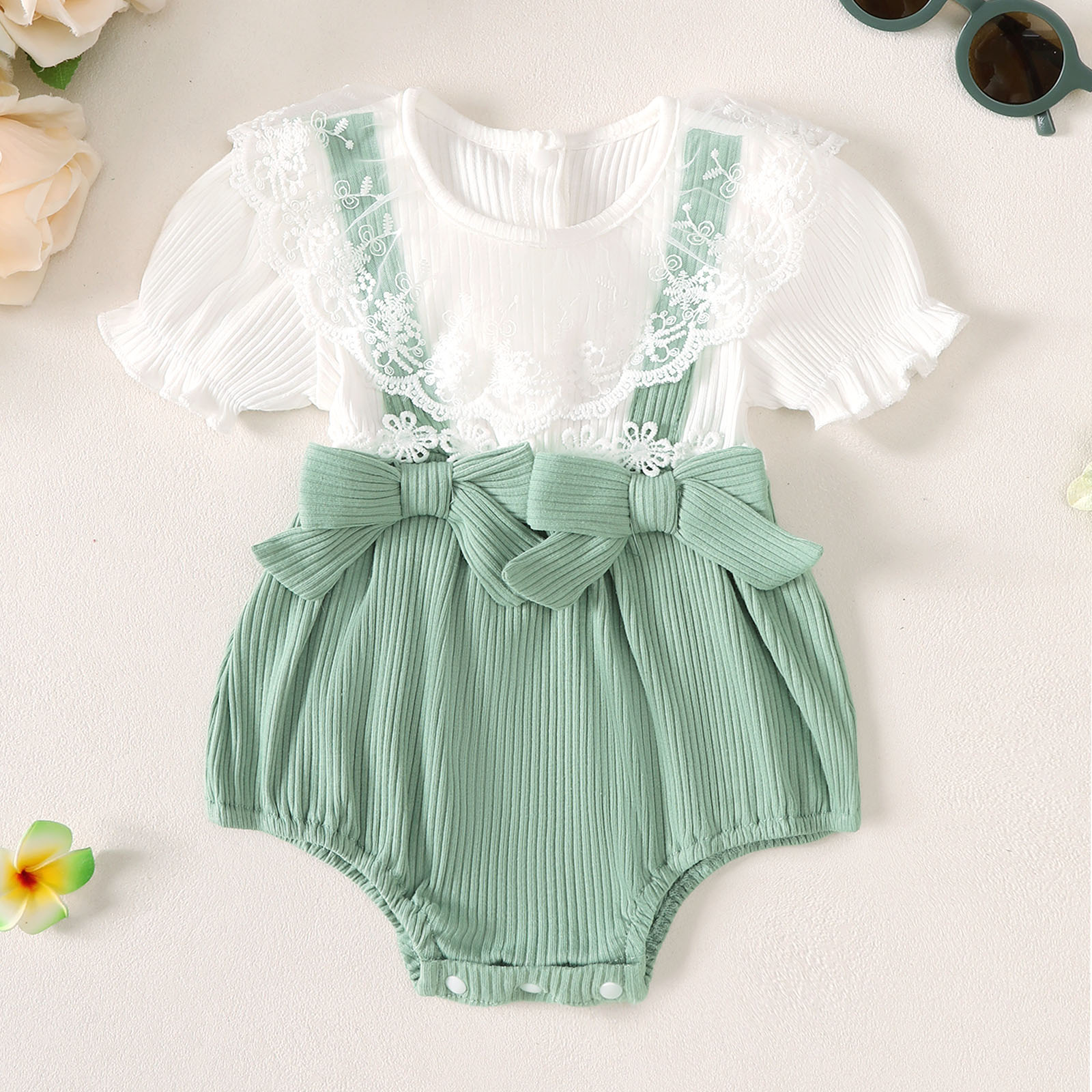 Baby Girl Round Neck Lace Trim - Summer Dresses Yours Clothing review and price
