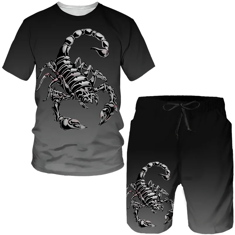 New Scorpion 3D Print T-Shirts - Summer Clothing Men Fashion review and price