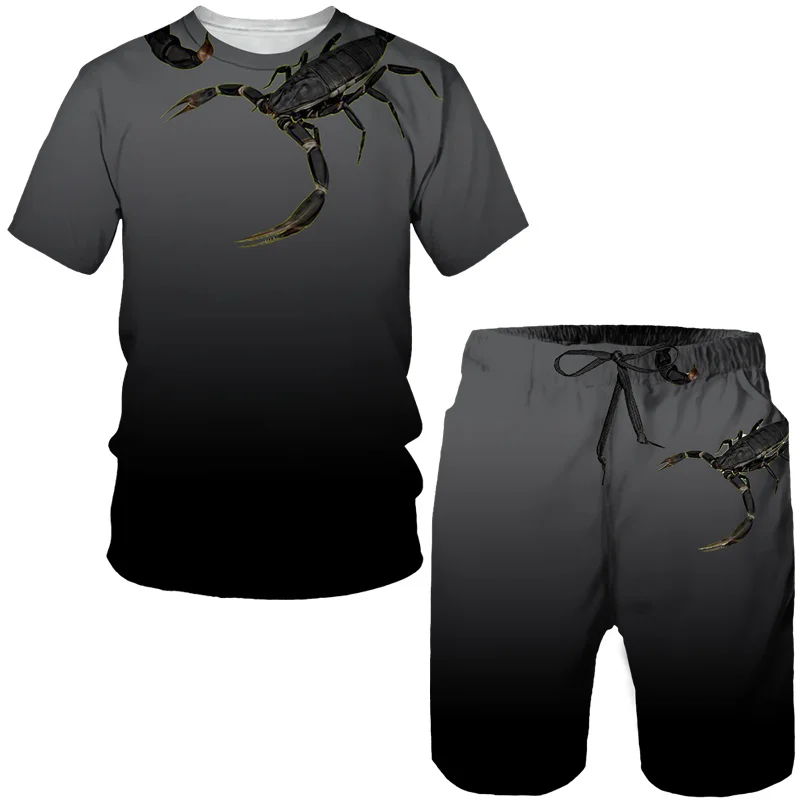 New Scorpion 3D Print T-Shirts - Summer Clothing Men Fashion review and price
