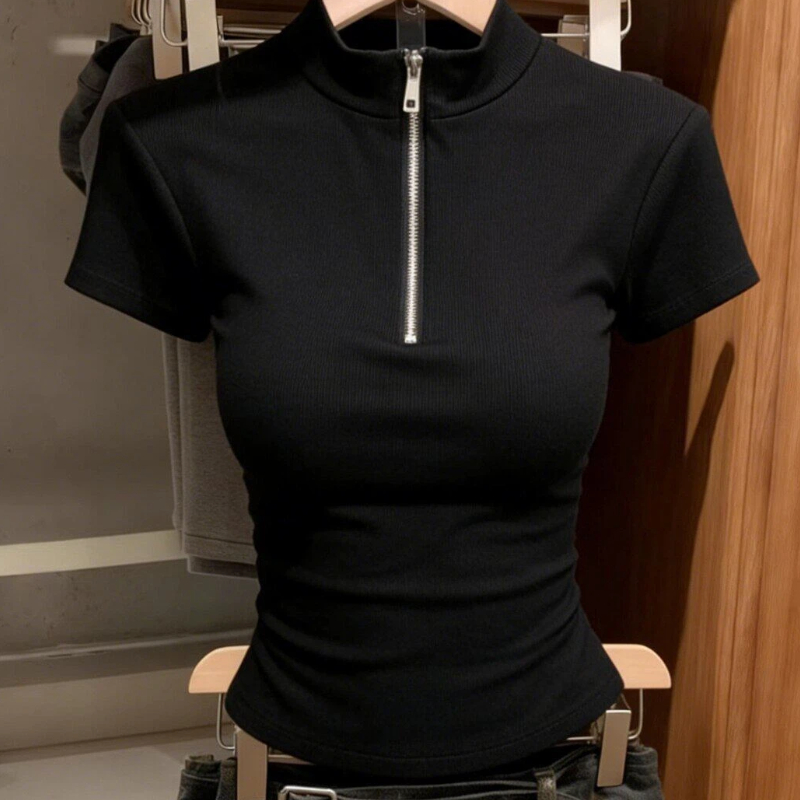 High Street Slim Zipper Patchw - Summer Clothing Trends For Women review and price