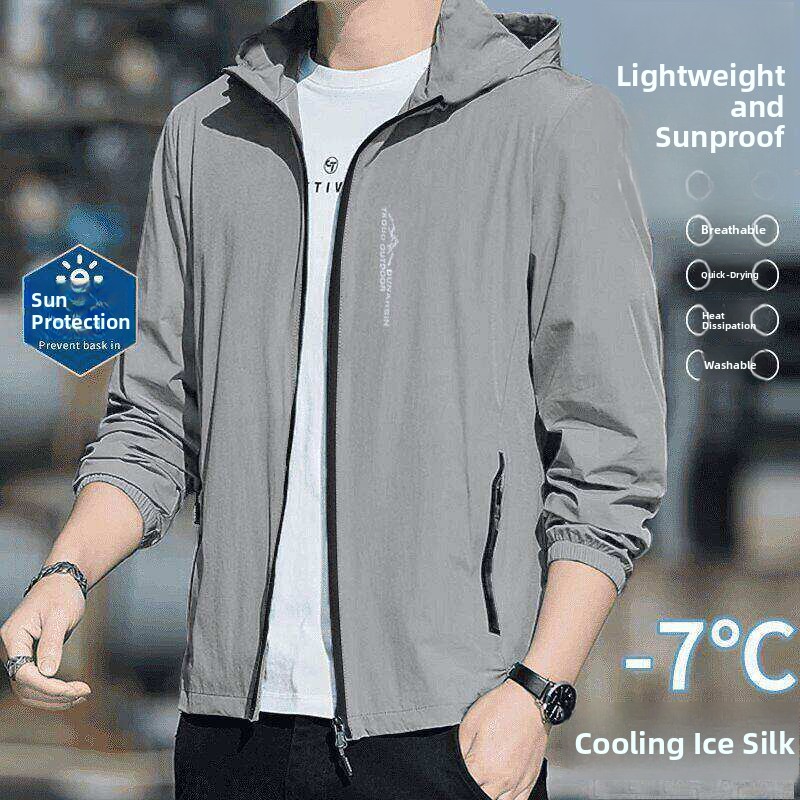 Ice Silk Breathable Hooded Men - Summer Uv Clothing review and price