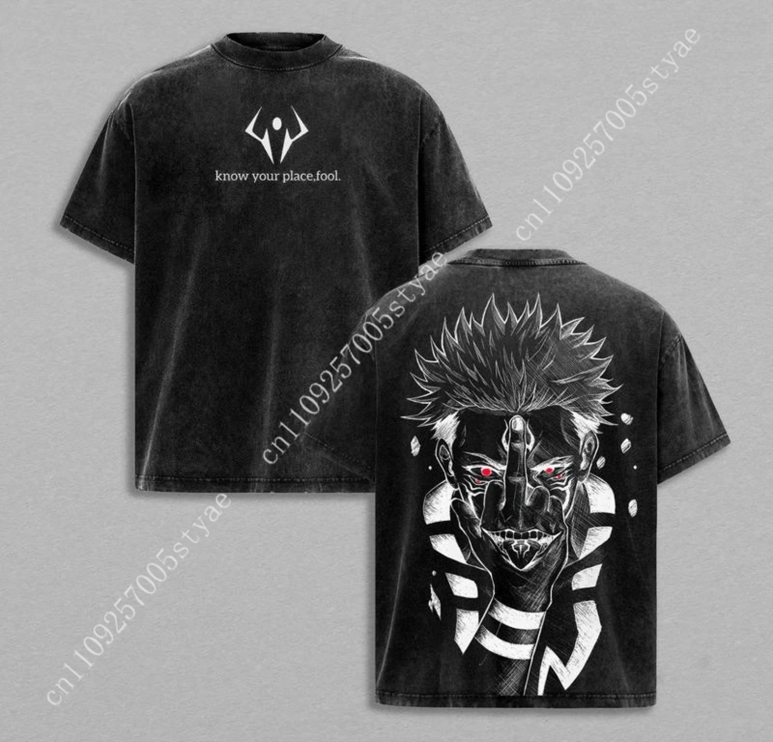 Anime  Ryomen Sukuna Graphic T - Yours Summer Clothing review and price