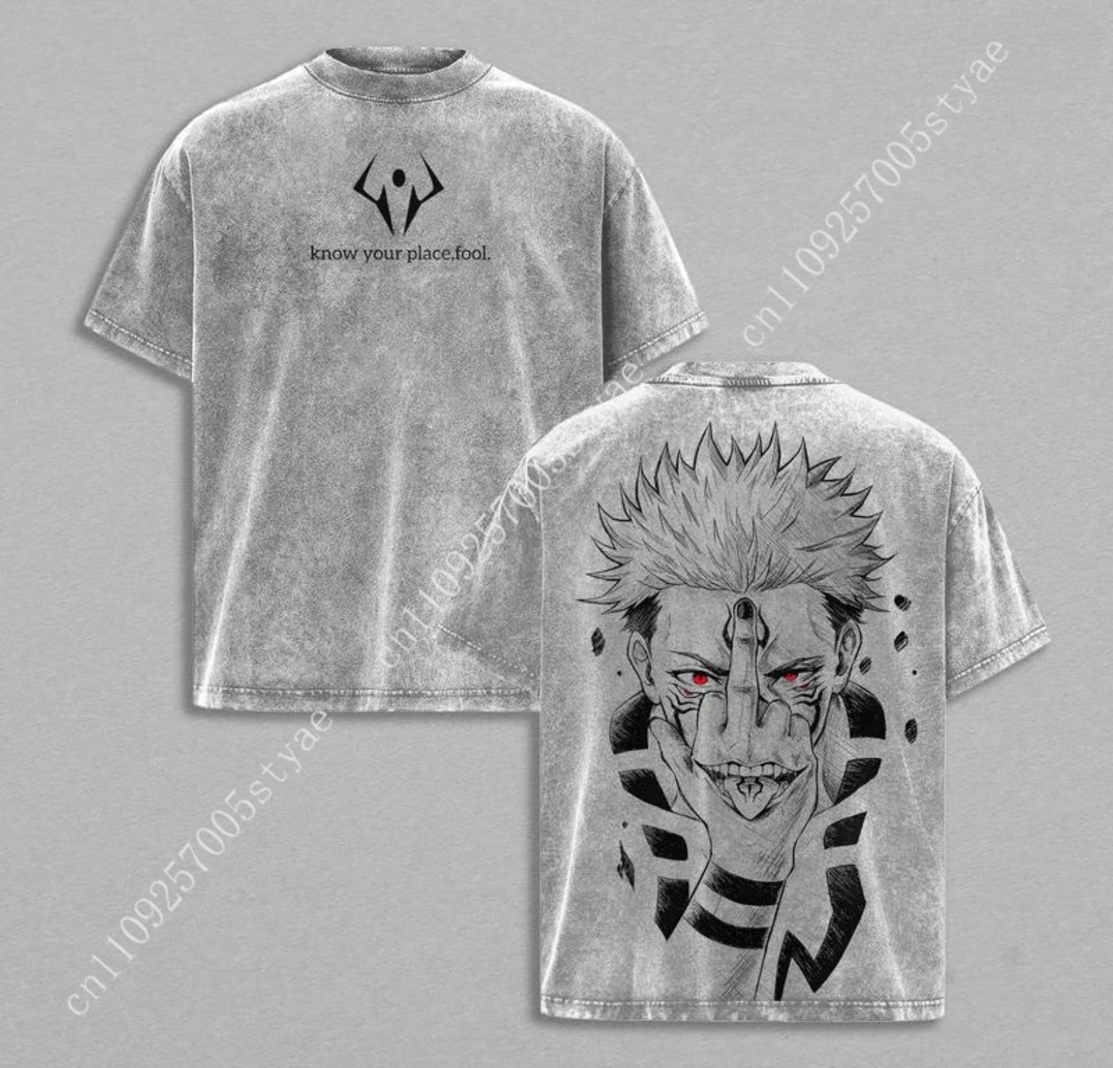 Anime  Ryomen Sukuna Graphic T - Yours Summer Clothing review and price
