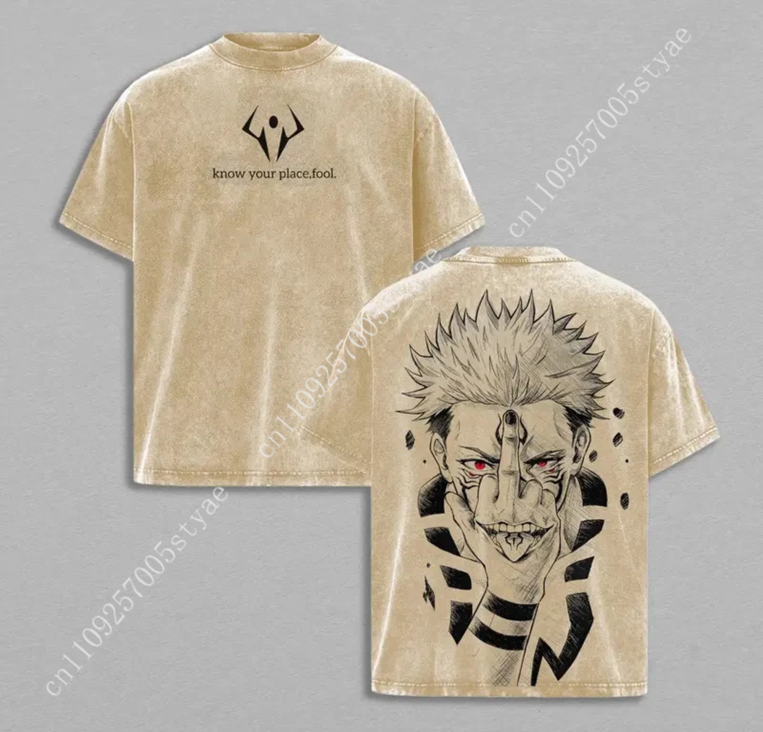 Anime  Ryomen Sukuna Graphic T - Yours Summer Clothing review and price