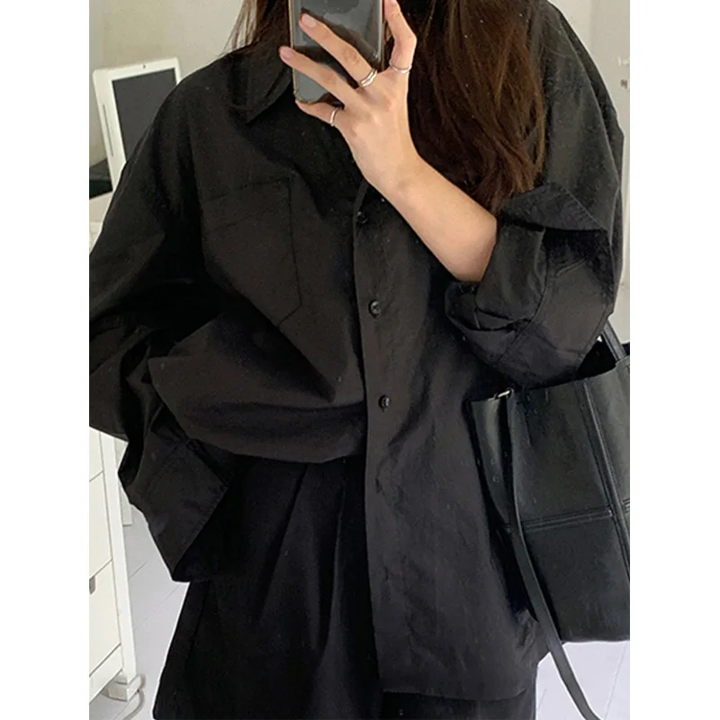 Spring Black Loose Shirt Tops  - Summer Clothing Trends For Women review and price
