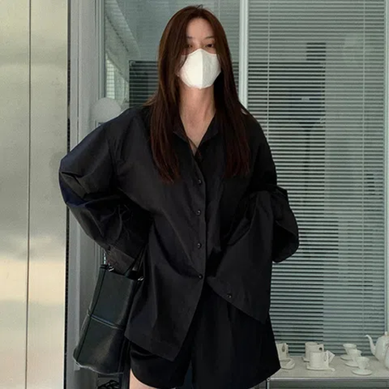 Spring Black Loose Shirt Tops  - Summer Clothing Trends For Women review and price